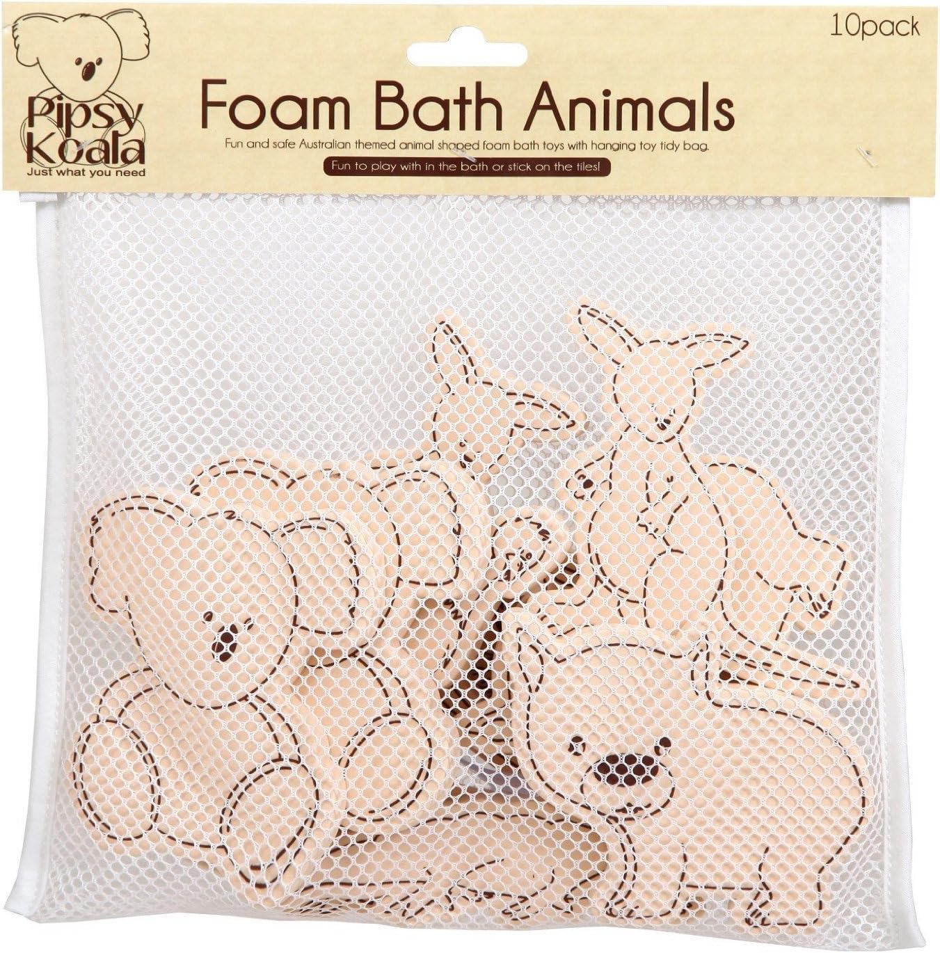 Pipsy Koala Foam Bath Animals, Beige