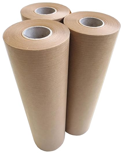 Papierrollen 3 Stück 450mmx50m ca. 40g/m² braun Profi Qualtiät Malerabdeckpapier Abdeckpapier