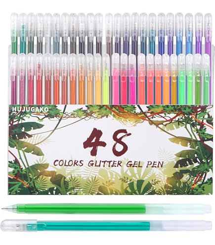 HUJUGAKO 12 Pack Colored Gel Pens - 0.8-1.0mm Tips With 150% More Ink For Coloring Books, Journaling & Crafts - View #9