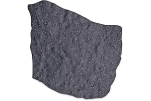Garden Central 4-Pack 18”x22” Natural Rock Rubber Stepping Stones, Grey – Non-Slip Outdoor Faux Decorative Set for Landscaping & Gardening – DIY Decor for Walkways & Yard Pathways
