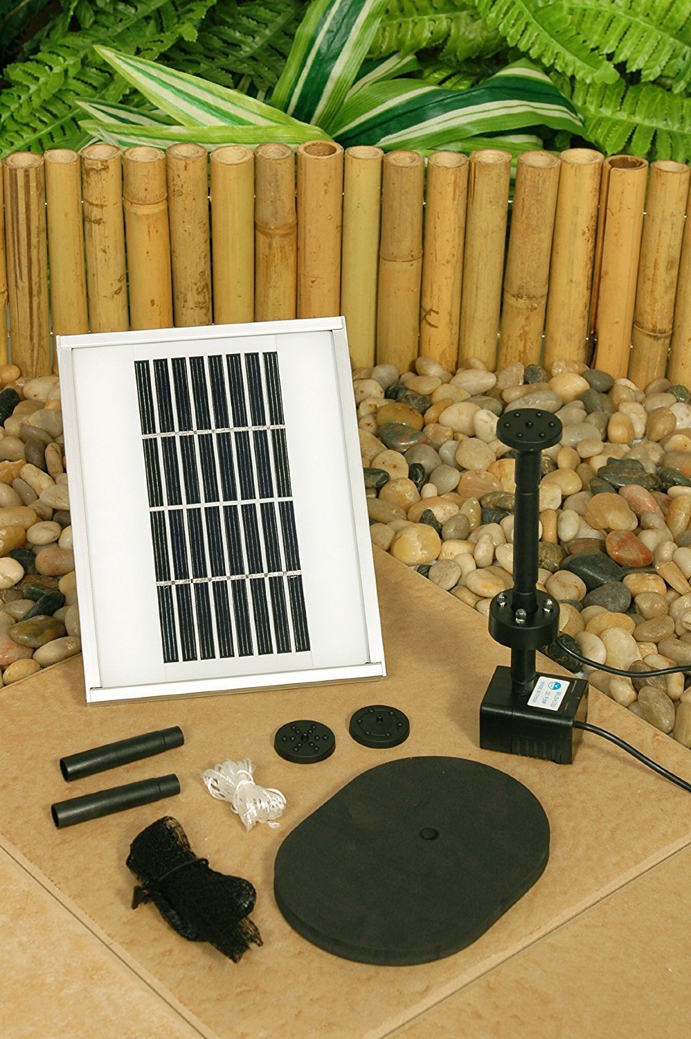 Primrose 200LPH Solar Water Pump Kit with LEDs and Battery Backup from Ambienté
