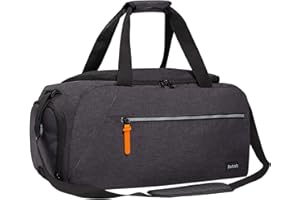 ROTOT Gym Duffel Bag, Gym Bag with Waterproof Shoe Pouch, Weekend Travel Bag with a Water-resistant Insulated Pocket