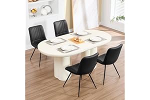choairy Dining Chairs Set of 4, Modern Dining Chairs with Thick Cushions, PU Leather Upholstered Kitchen Dining Room Chairs w