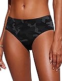 CRZ YOGA Bikini Bottoms for Women Mid Rise Full