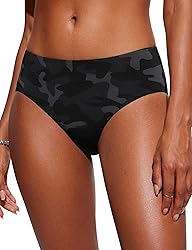 CRZ YOGA Bikini Bottoms for Women Mid Rise Full
