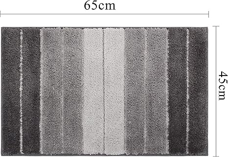 Homcomodar Mikrofaser Badematte Rutschfeste Badteppiche Absorbent Badvorleger Fur Badezimmer Duschvorleger Badezimmermatten 45x65cm Grau Amazon De Kuche Haushalt