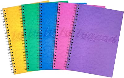 Silvine Luxpad A5 120 Page Wirebound Notebook FSC Paper Pressboard 1 Book