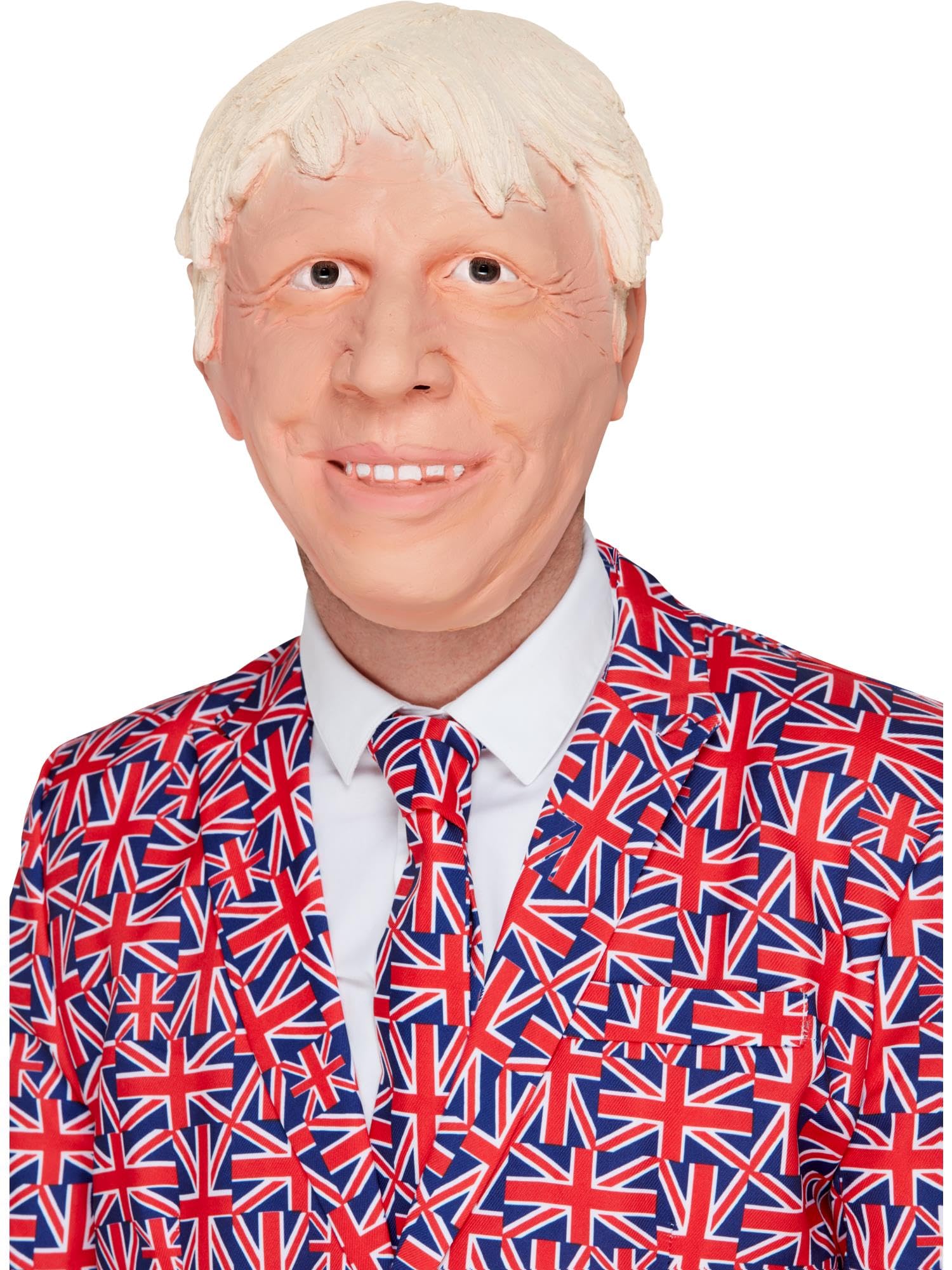 Smiffys Posh Politician Mask Latex, Funny Fancy Dress, Politician Dress Up Masks