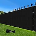 LOVE STORY 6'x138' Fence Privacy Screen Outdoor Mesh Fencing Covers Screen Fence Wind Block with Grommets for Patio Garden Wall Backyard,Black (We Make Custom Size)