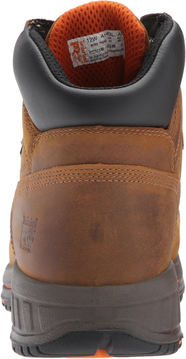 Timberland PRO Men's Helix HD 6 Inch Composite Safety Toe Waterproof Industrial & Construction Shoe, Distressed Brown Full Grain Leather, 11: Shoes