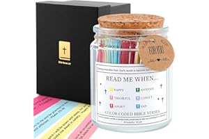 RSKDJSXL Bible Verse Jar, The Hope Jar Bible Verses with 90 Coloring Scriptures Read Me When for Emotions and Feelings, Easte