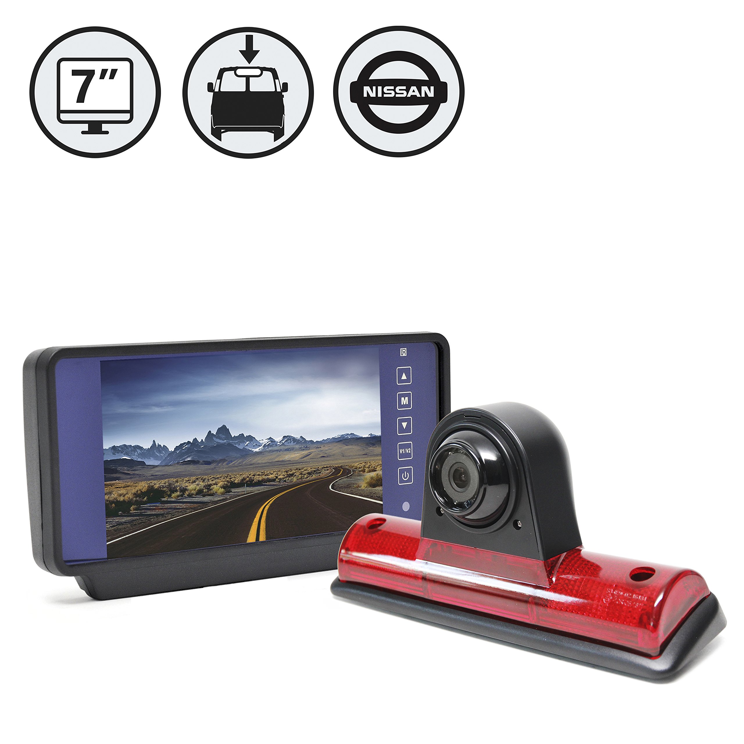 Backup Camera System For Nissan NV Cargo Vans (2012-2019) by Rear View Safety RVS-912619P-NM