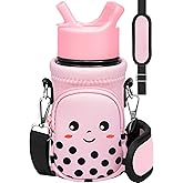 Miss Adola Water Bottle Carrier with Strap - Insulated Kids Water Bottle Holder for Boys Girls Bottle Bag for 10-18Oz