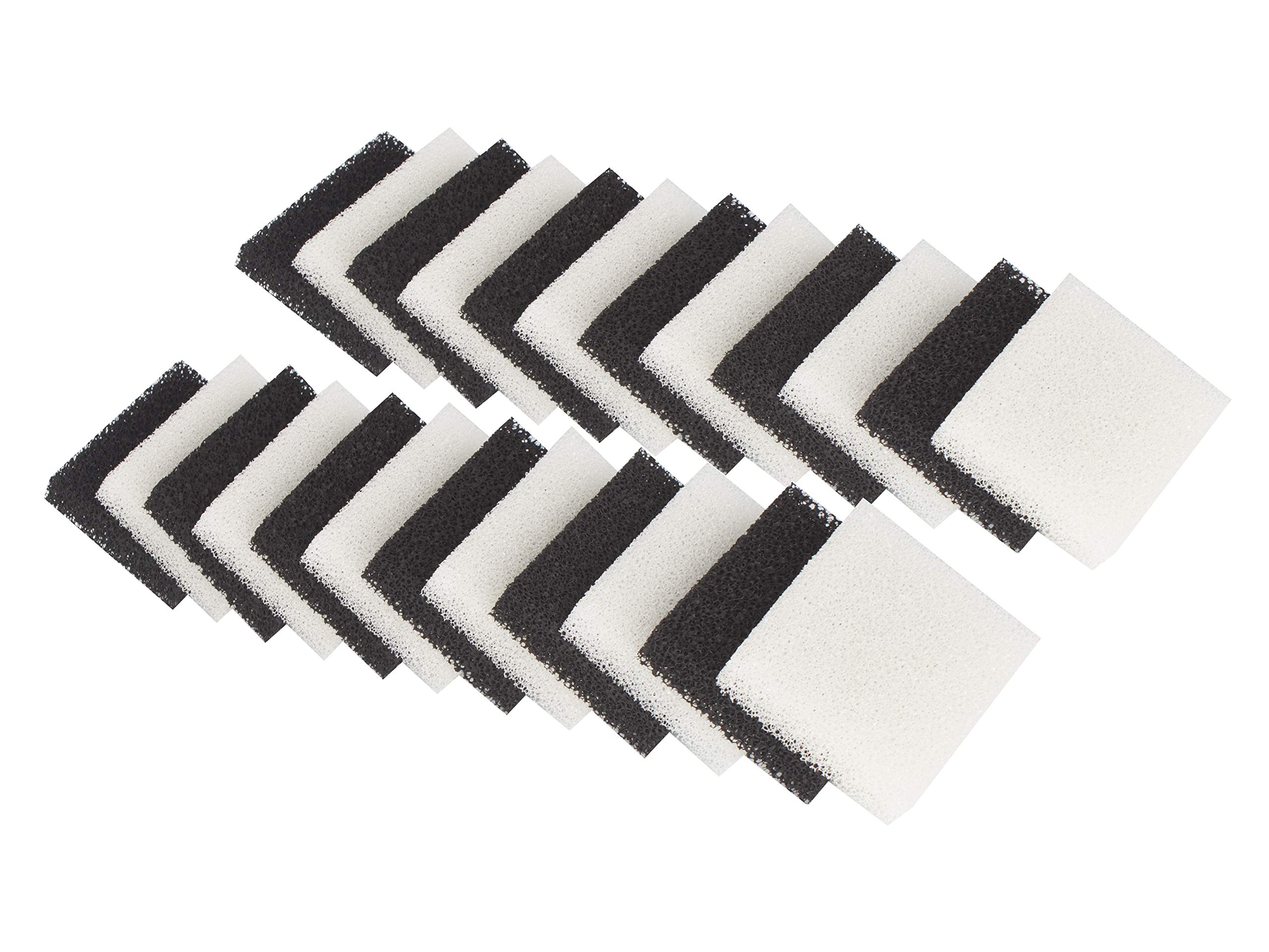 LTWHOME Compatible Foam Filters and Carbon Filters Set Suitable for Interpet PF2 Internal Filter(Pack of 24)