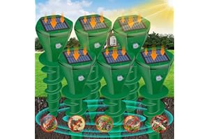 JNKNT Ultrasonic Mole Repellent Outdoor, Gopher Repeller Solar Powered for Lawn Garden Yard, Mole and Vole Repellent Waterproof, Effectively Repels Gophers Snake Chipmunks Groundhogs-6 Pack