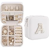 Nymtavia Birthday Gifts for Women - Initial Jewelry Box, Travel Case Organizer for Wife, Girlfriend, Graduation & Bridesmaid Gift