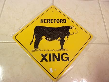 Amazon.com: Hereford Aluminum Novelty Sign Hereford Xing (Crossing) Sign: Everything Else