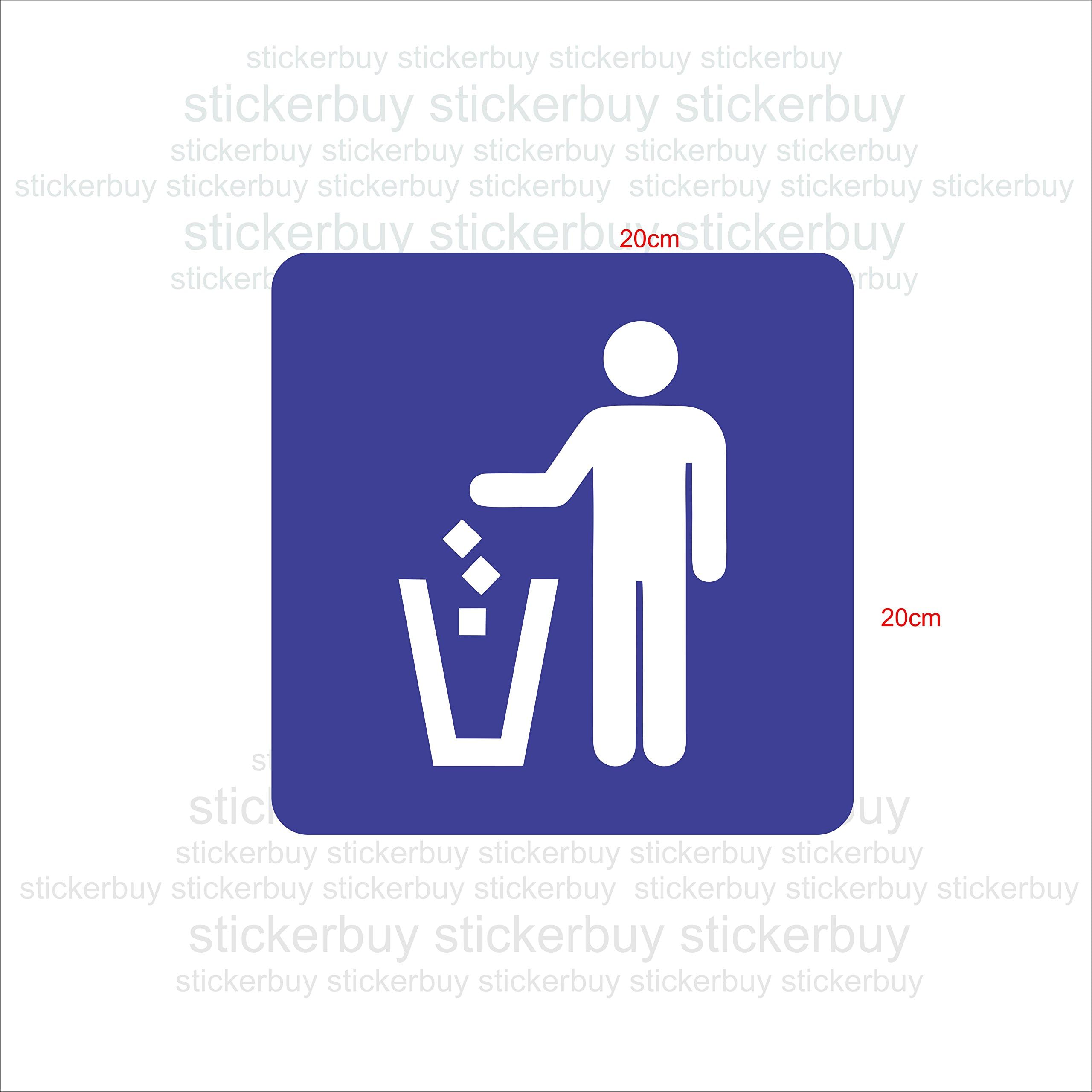 stickerbuy Use Dustbin Blue Sign Board - For Office, Hospitals, Schools, Hotels, Theatres, Restaurant, Gardens