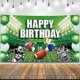 KatchOn, Large Football Birthday Banner for Football Decorations - 72x44 Inch | Birthday Backdrop for First Down Party Decorations | Party Decorations, Touch Down Party Favors