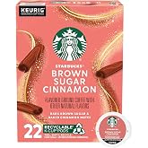 Starbucks K-Cup Coffee Pods, Flavored Hot or Iced Coffee, Brown Sugar Cinnamon, 22 Keurig Pods