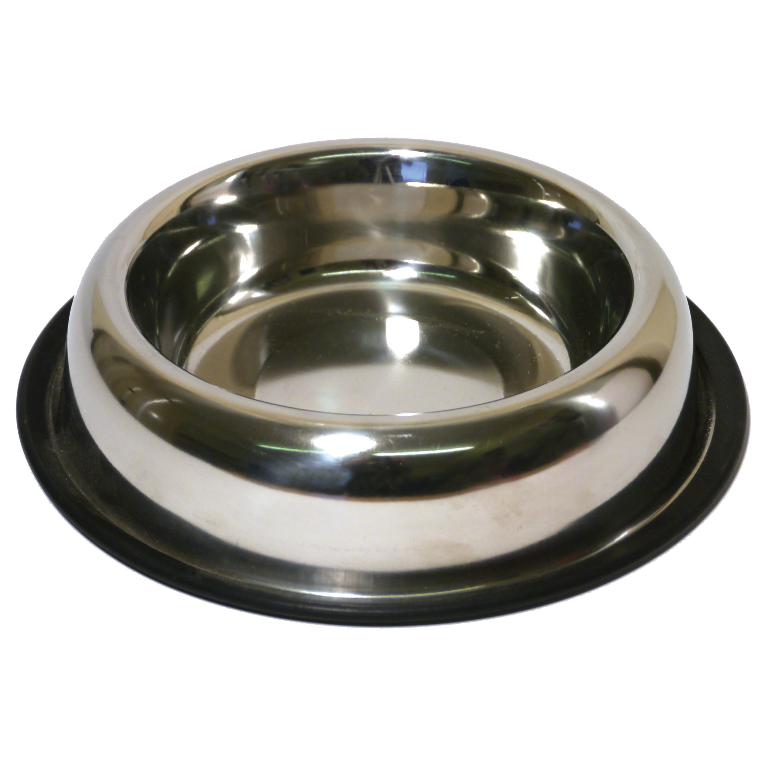 Rosewood Stainless Steel Non-Slip Spaniel Bowl, 1 Litre, clear