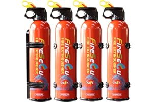 FIRESECU Fire Extinguisher Kitchen, Car, Fire Extinguisher for Home with Mounting Bracket Fire Extinguishers for House Non-Toxic Water-Based Fire Extinguishers Portable A B C K Fire Extinguisher (4 Count)