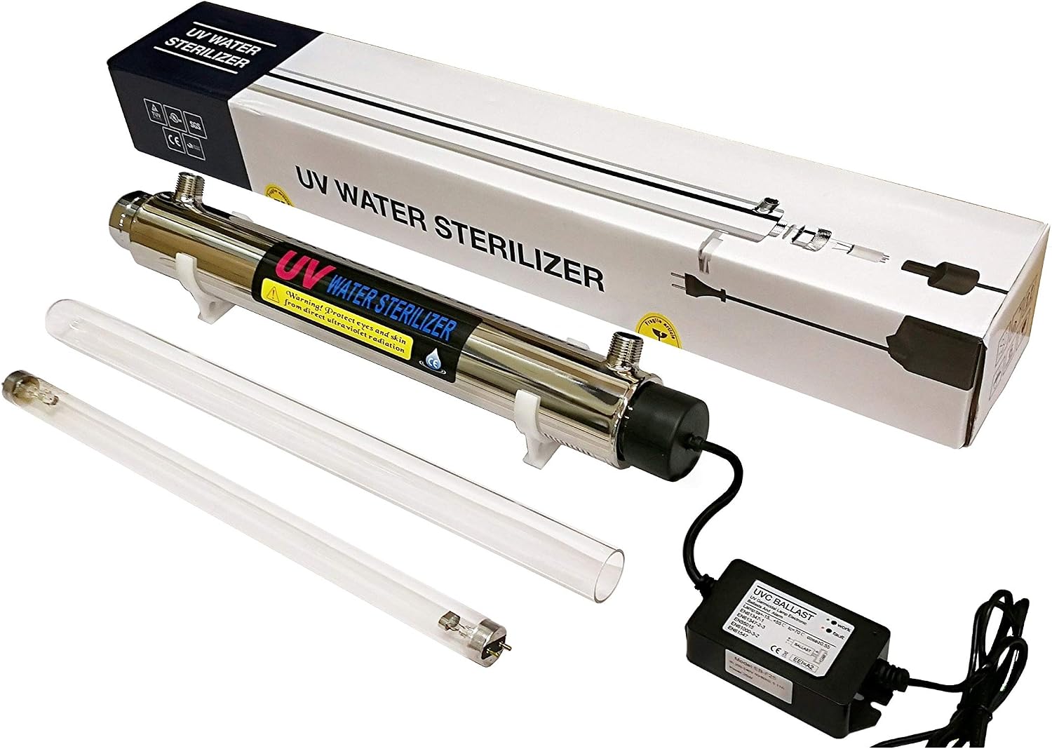 Finerfilters ½” UV Steriliser System 25 Watts - 23 Litres Per Minute, Violet