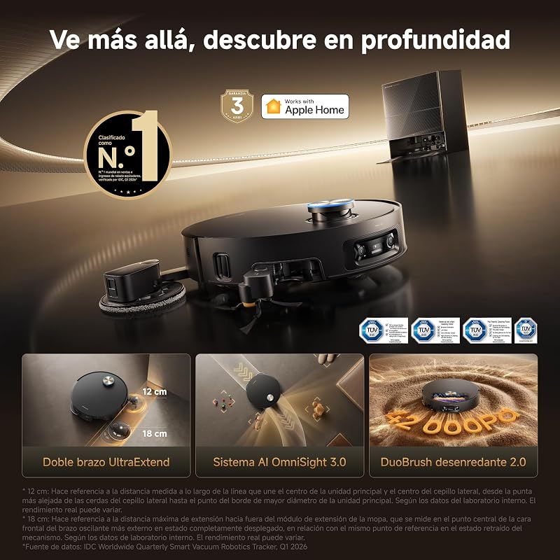 Aspirador Robótico X60 Pro Ultra Complete UltraExtend Arm, 42.000 Pa