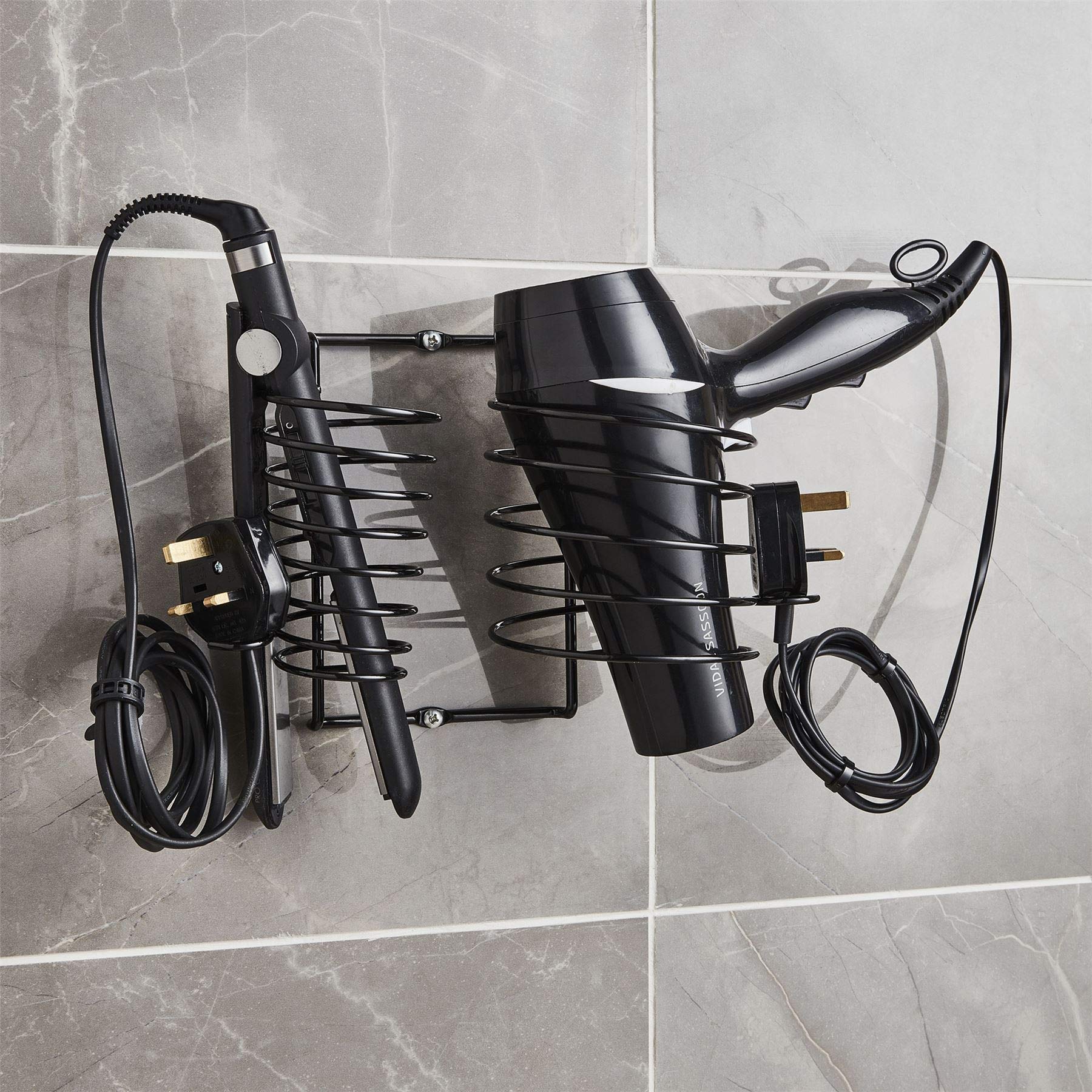Direct Online Houseware Hairdryer Holder Includes Straightener Holder