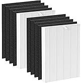 D360 True HEPA Replacement Filter D3 Compatible with Winix D360 Air Cleaner Purifier, Compare to Part Number 1712-0101-02, 2 x True HEPA Filters & 8 x Activated Carbon Filters