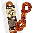 Afreschi Turkey Tendon for Dogs, Dog Treats for Signature Series, All Natural Human Grade Puppy Chew, Turkey Sourced from USA, Hypoallergenic, Rawhide Alternative, 1 Unit/Pack Rope (Large)