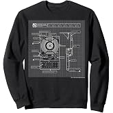 Ghostbusters Proton Pack Schematics Sweatshirt