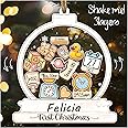 Zikako Baby's First Christmas Ornament 2024 - Personalized Baby Ornament, 3-Layer Shaker Ornament, 5'' Wooden & Acrylic Keepsake, First Christmas Ornament Baby, Babies 1st Christmas, Baby Ornaments