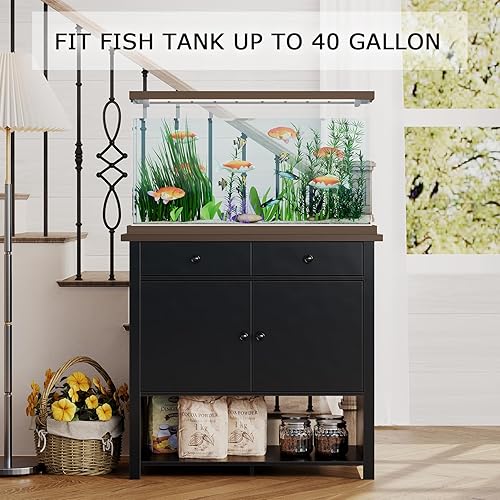 Fish Tank Stand - Heavy Duty Wooden 40 Gallon Aquarium Stand with Storage Cabinet for Fish Tank Accessories - 770 LBS Capacity, 37"x19"x34.4"H in Kenya | Whizz Aquarium Stands Fish Tank Stand - Heavy Duty Wooden 40 Gallon Aquarium Stand with Storage Cabinet for Fish Tank Accessories - 770 LBS Capacity, 37"x19"x34.4"H in Kenya | Whizz Aquarium Stands