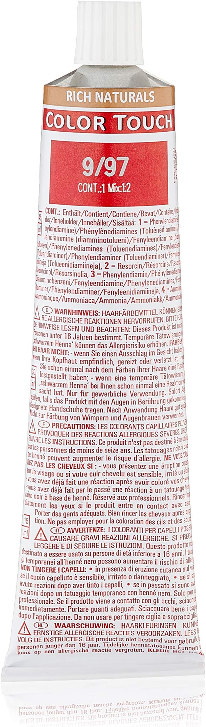 Wella Colour Touch Demi-Permanent No. 9/97 Very Light Cendre Brunette Blonde 60