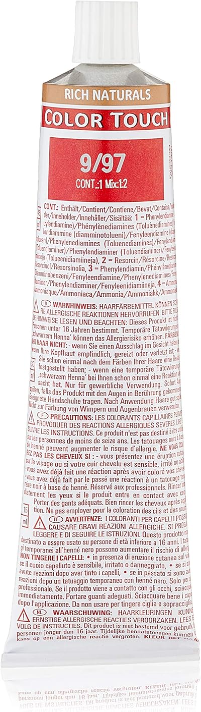 Wella Colour Touch Demi-Permanent No. 9/97 Very Light Cendre Brunette Blonde 60