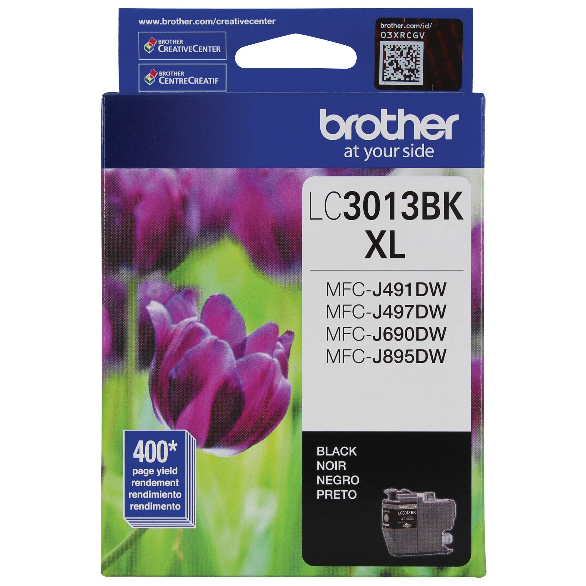 Brother Printer LC3013BKS Single Pack Cartridge Yield Up to 400 Pages LC3013 Ink Black