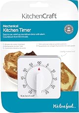 KitchenCraft Wind Up Kitchen Timer 6 Minutes White view 2
