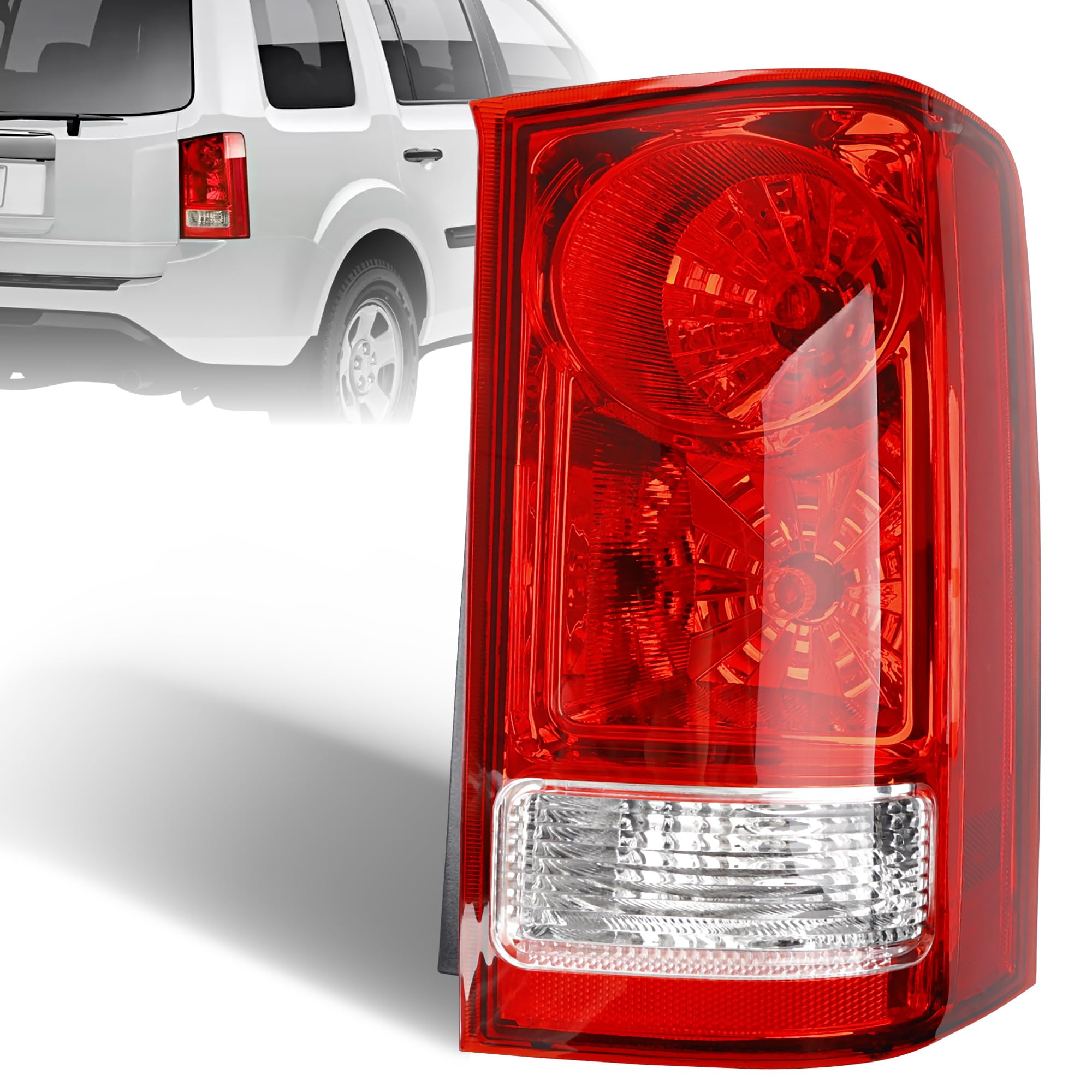 Photo 1 of Misakomo Brake Tail Light for Honda Pilot 2009-2015 - HO2801174 Rear Taillight Assembly with Bulb and Wiring Harness - Tail Lamp Replaces for 33500-SZA-A01 & 33500-SZA-A02- Passenger Right Side