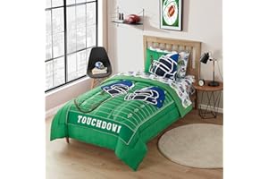SWEET HOME COLLECTION Kids Bedding Set Bed in a Bag for Boys and Girls Toddlers Printed Sheet Set and Comforter, Twin, Football