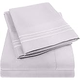 1500 Supreme Collection King Sheet Sets Lilac - Luxury Hotel Bed Sheets and Pillowcase Set for King Mattress - Extra Soft, El