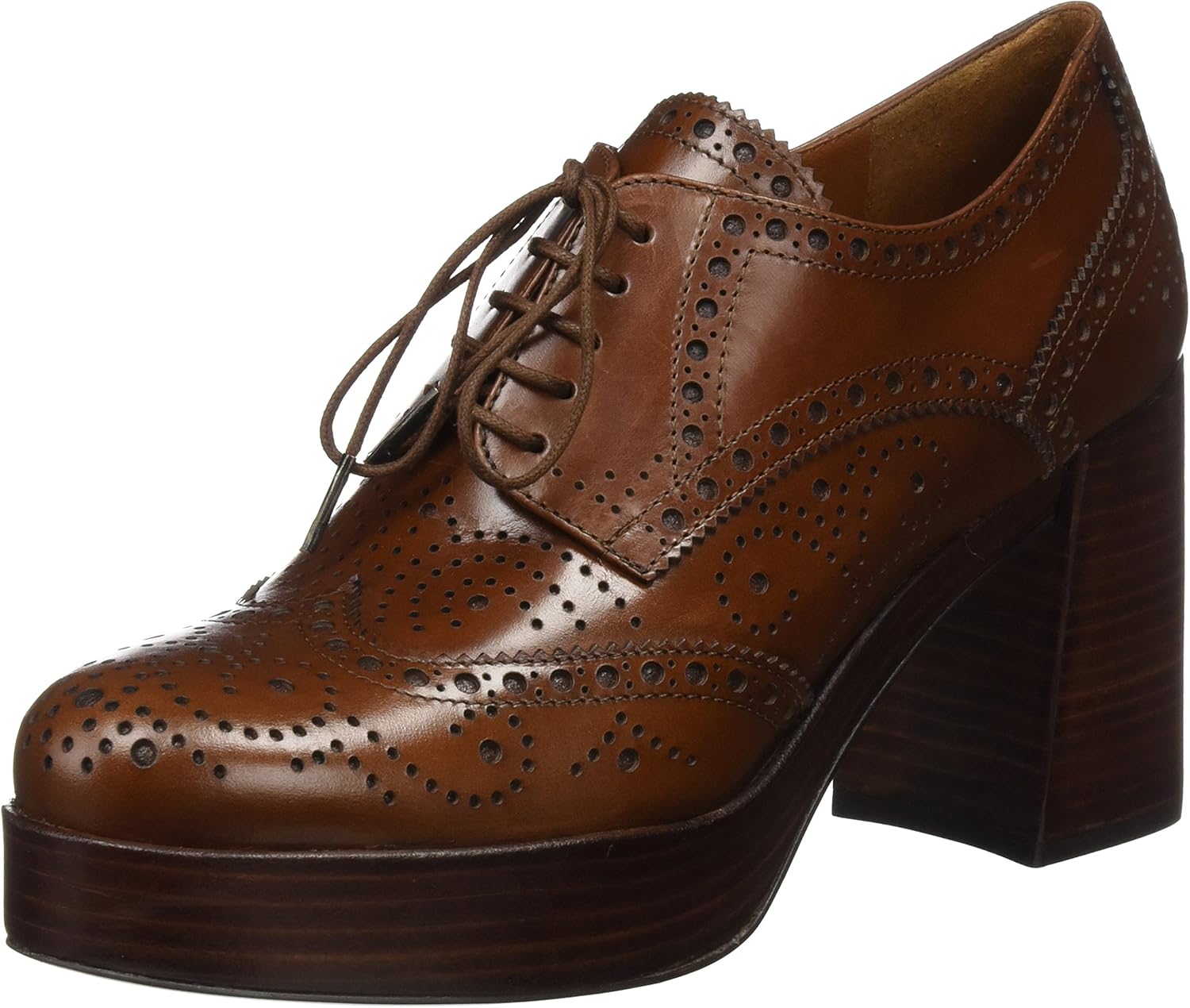 Pons Quintana 6350.S04, Zapatos de Cordones Derby Mujer, Marrón (Legno