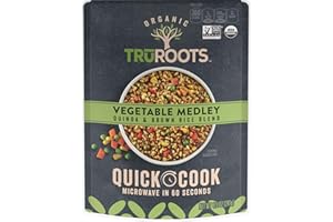 TruRoots Organic Quick Cook Vegetable Medley, Quinoa and Brown Rice Blend, 8.5 Ounce (Pack of 8), Ready to Eat in 60 Seconds, Certified USDA Organic, Non-GMO Project Verified