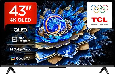 43T69C – Smart TV QLED 4K HDR10+ da 43", Google TV con Dolby Atmos