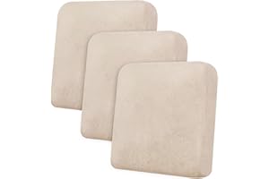 Imnopqr Couch Cushion Covers Leather Look Sofa Covers for 3 Cushion Couch Individual Seat Cushion Covers Stretch Slipcovers Sets Furniture Protector, Pets Friendly(3PCS Sofa, Beige)