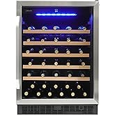 Danby Silhouette SWC057D1BSS Built In Wine Cooler, Under Counter Wine Chiller In Stainless Steel Look - For Kitchen, Home Bar