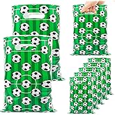 Foyods Soccer Gift Bags, 50 Pcs Plastic Soccer Goodie Goody Snack Candy Treat Bags, Soccer Present Party Bag, Football Party Theme Favor Decor Supplies for Teens Games Sports Events Decorations
