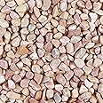 Ausluru 5lb Natural Polished Pebbles Pea Gravels River Rocks,Decorative Gravels Ideal for Fish Tank, Vases, Succulents, Home Decor and Garden Landscaping, Peach Gravel