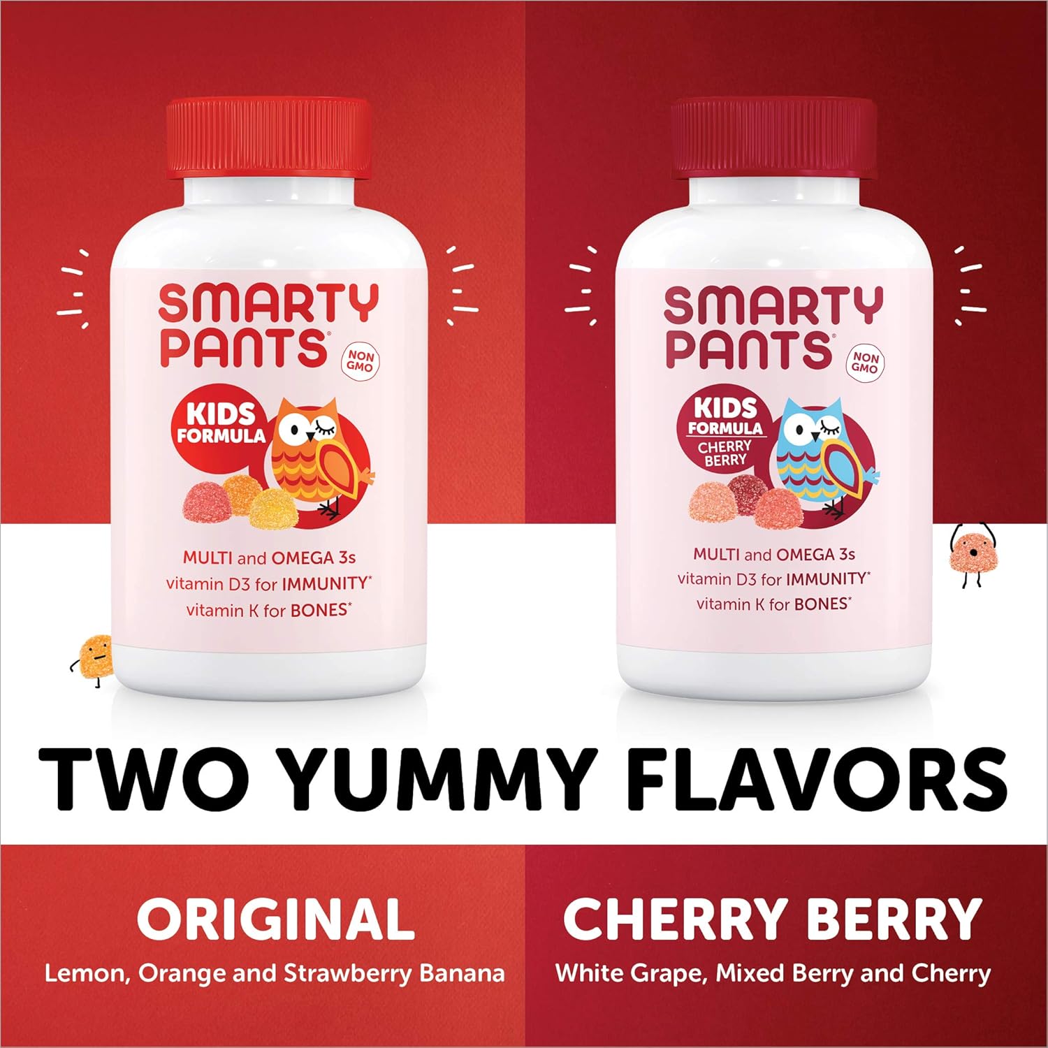 SmartyPants Kids Formula Daily Gummy Multivitamin: Vitamin C, D3, and Zinc for Immunity, Gluten Free, Omega 3 Fish Oil (DHA/EPA), , Vitamin B6, Methyl B12, 120 Count (30 Day Supply): Health & Personal Care