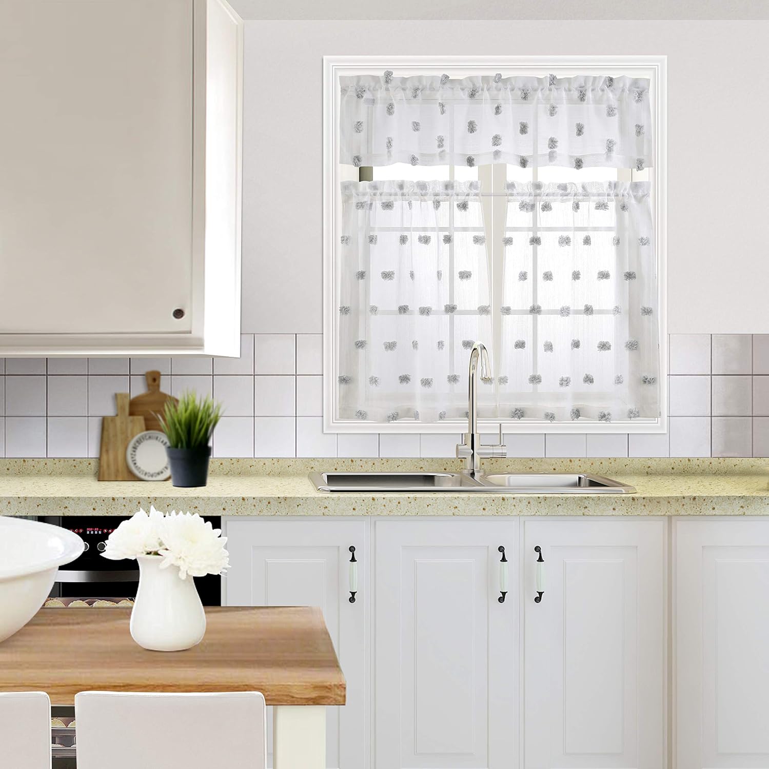 Best Grey And White Kitchen Curtains Home Appliances